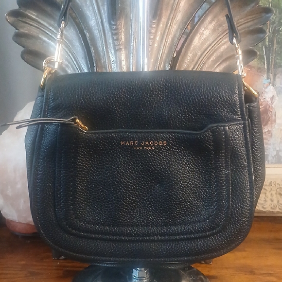 Marc Jacobs Black Pebbled Leather Women's Hand Bag - Picture 1 of 13